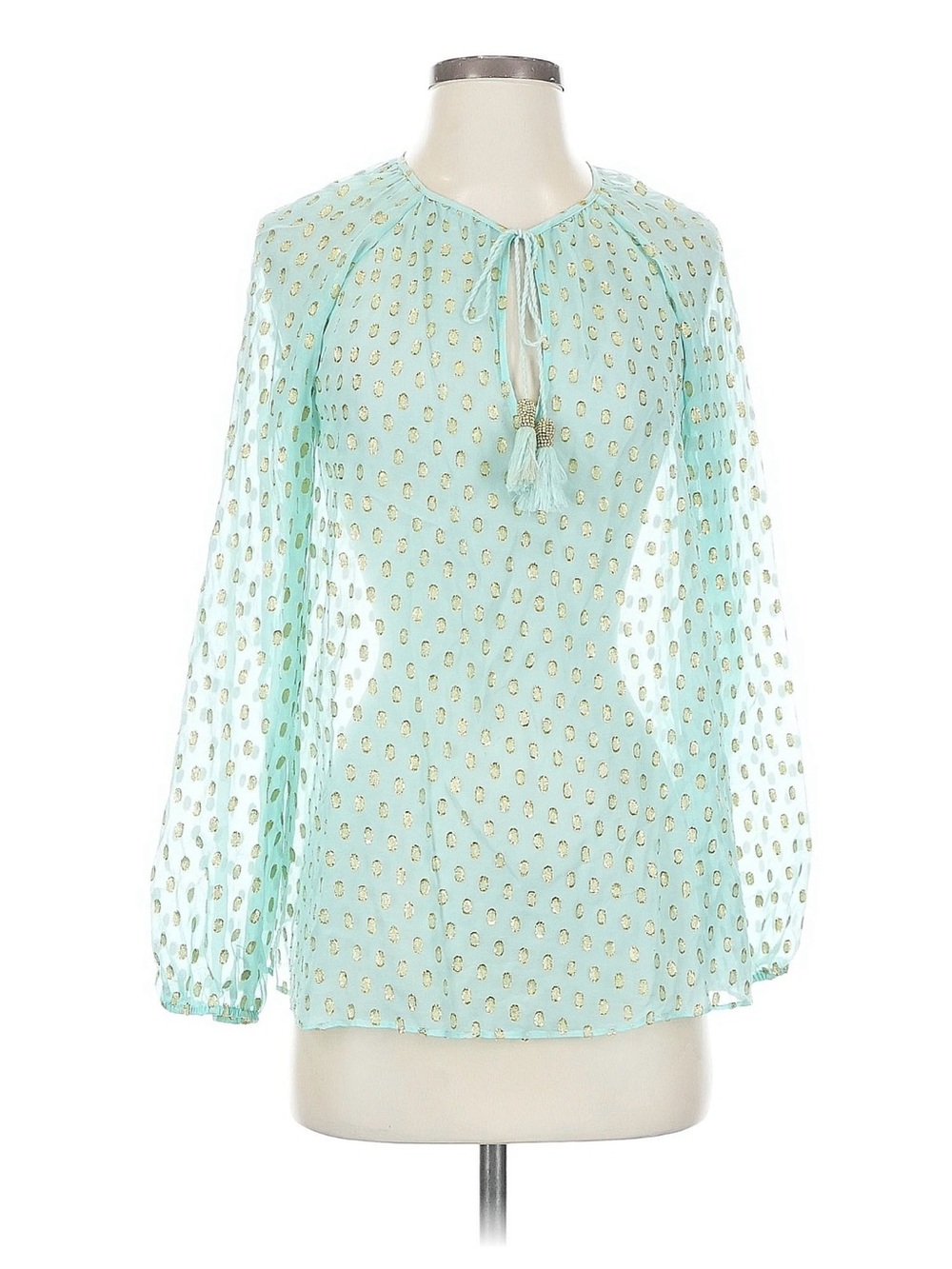 Lilly Pulitzer Sheer Top with Gold Dots
